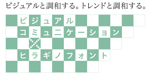 ビジュアルと調和する。トレンドと調和する。ビジュアルコミュニケーション×ヒラギノフォント