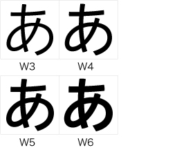 ヒラギノUD角ゴ 4書体パック